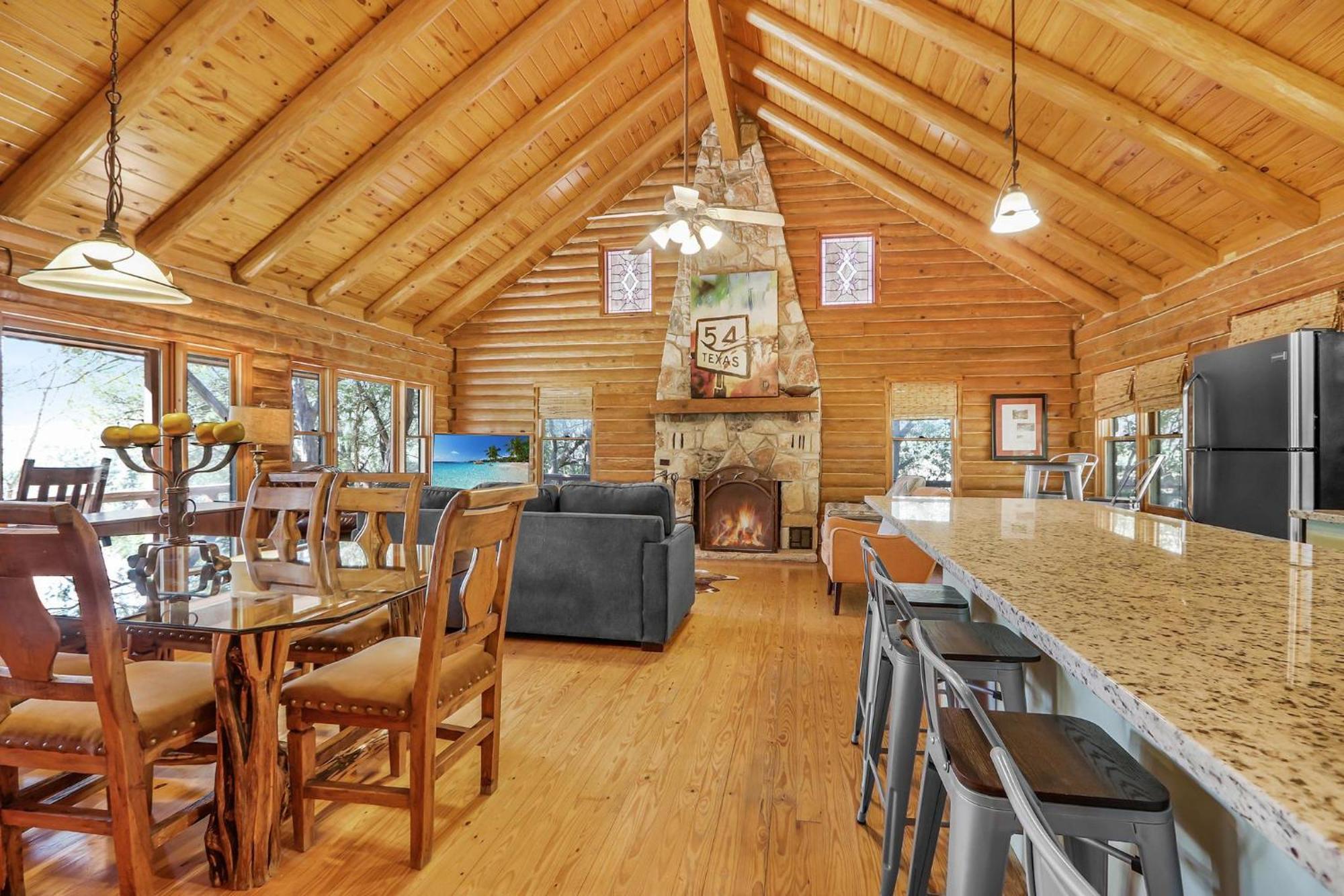 Falls Log Home Wimberley Kültér fotó