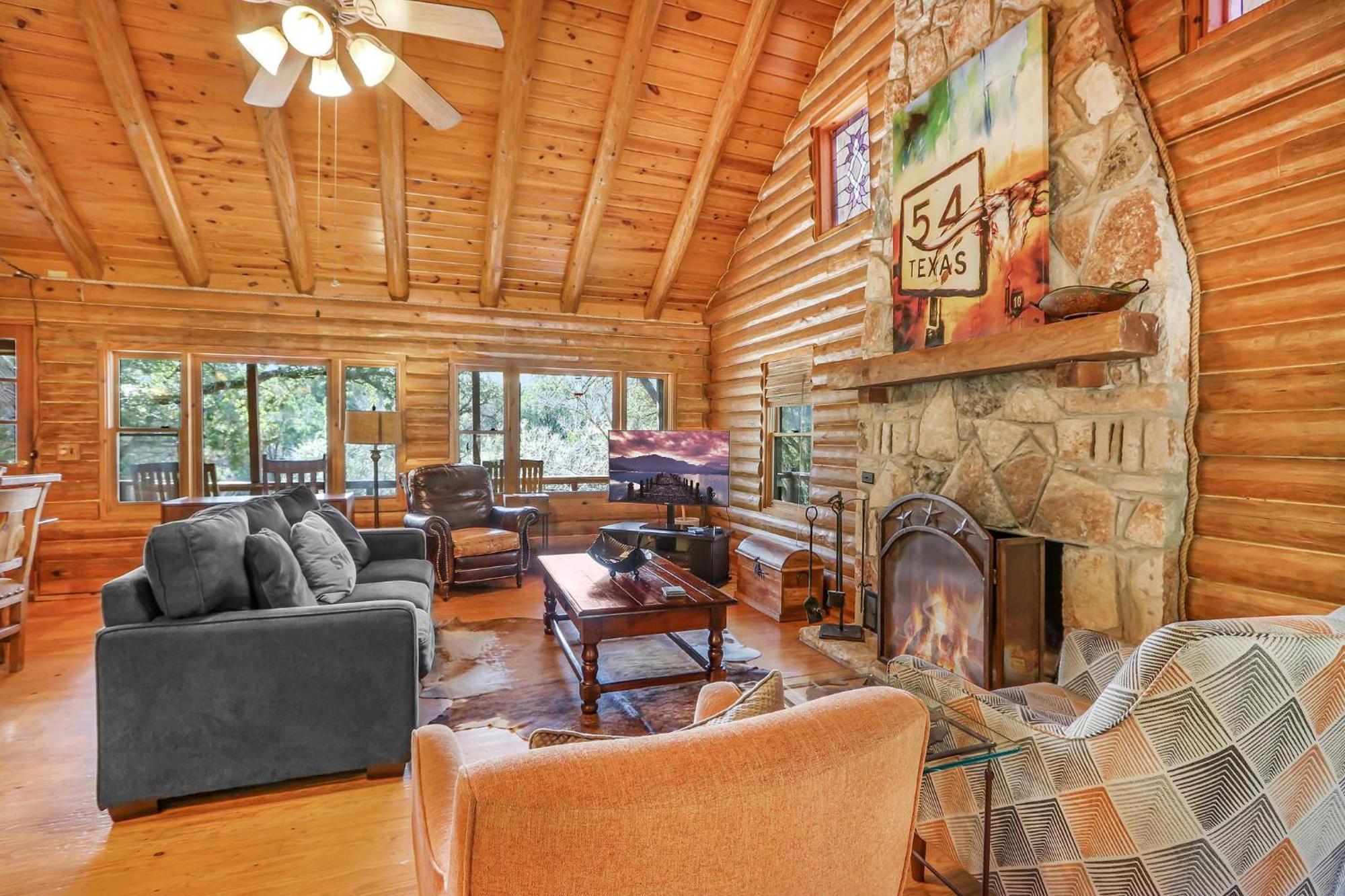 Falls Log Home Wimberley Kültér fotó