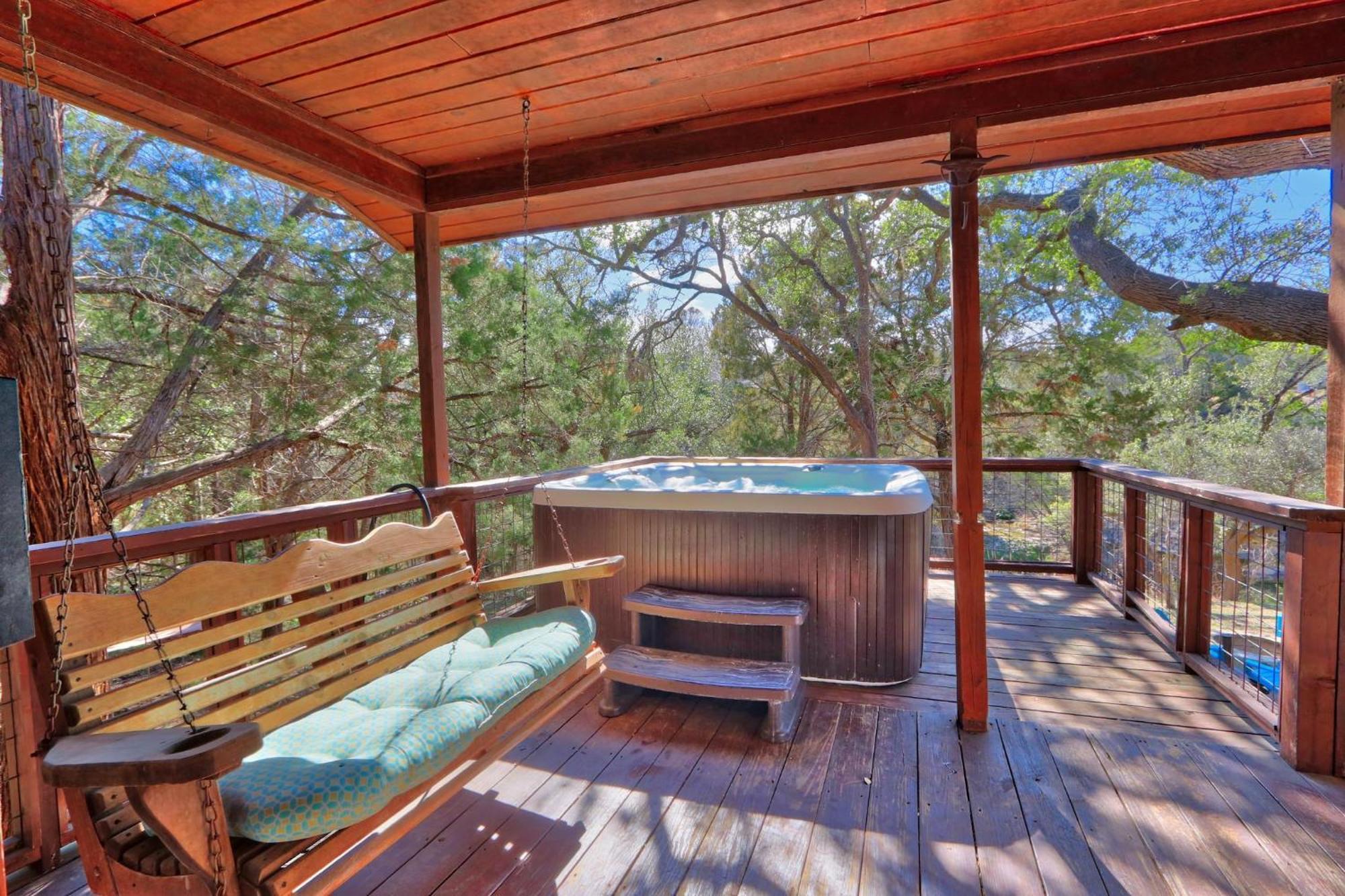 Falls Log Home Wimberley Kültér fotó